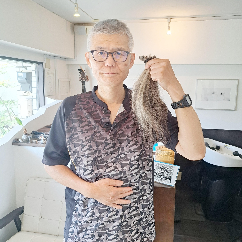 男性のヘアドネーションカット✂