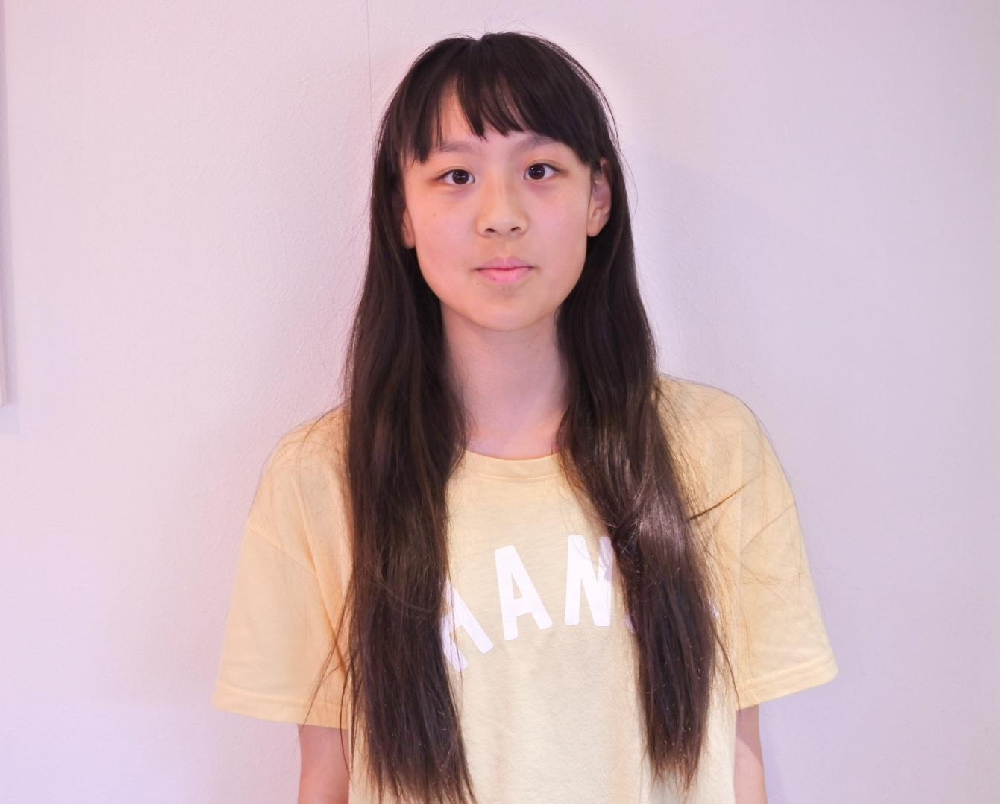 美容室初体験でヘアドネーションしてくれた中学一年生の女の子♪