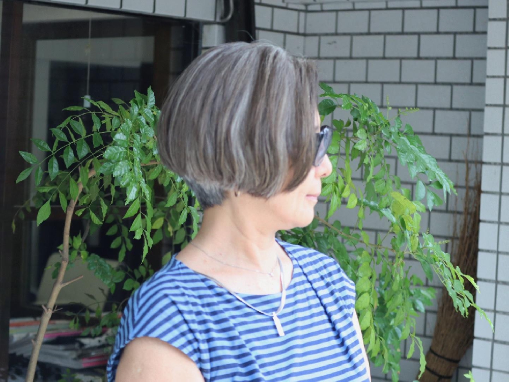 グレーヘアを活かしたカラー♪