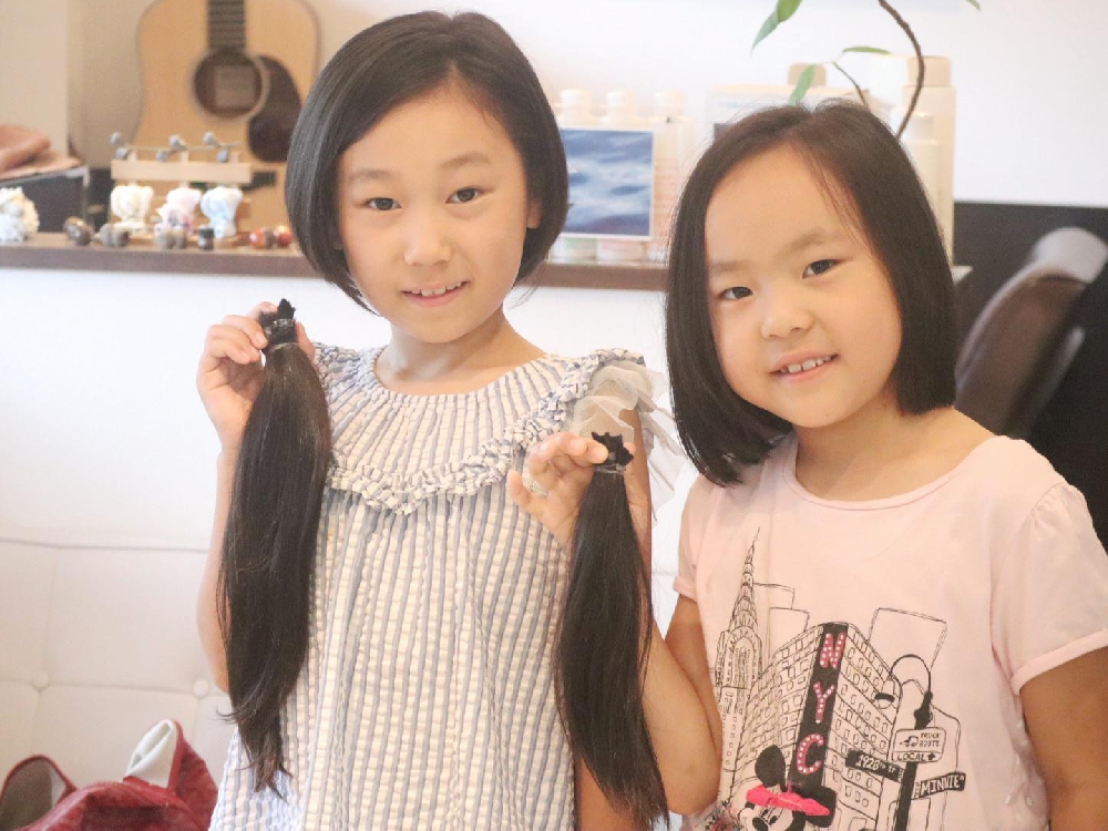 姉妹でヘアドネーション🎶