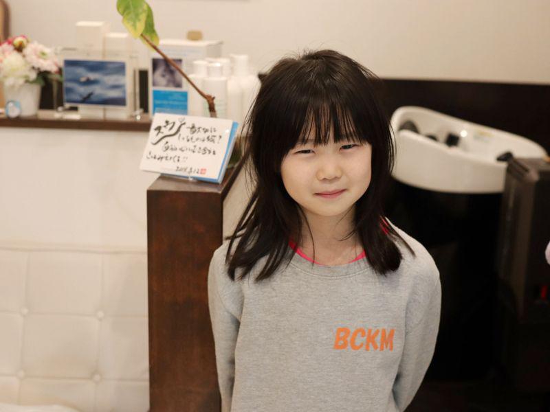 休日に子供たちのカットをしました♪