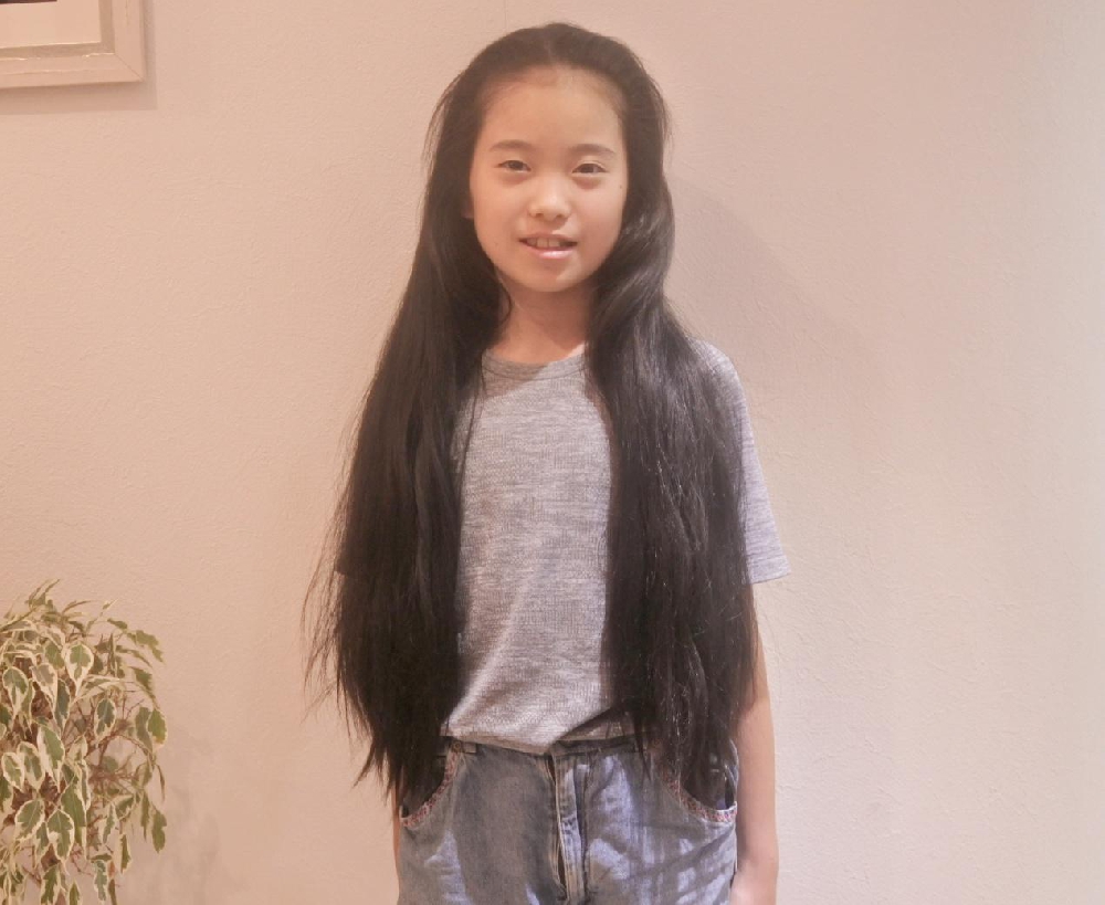 初めての美容室で初めてのヘアドネーション♪～親子でヘアドネーション～