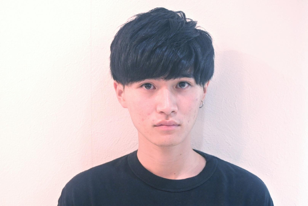 重めバング メンズツーブロックスタイル