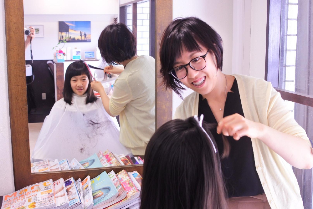 親子でカット🎵 アルカリカラーとハナヘナの組み合わせ✨