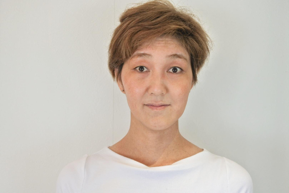 ブリーチ毛へのハナヘナ２回染め実例。撮影ご協力ありがとうございました(^o^)🎵