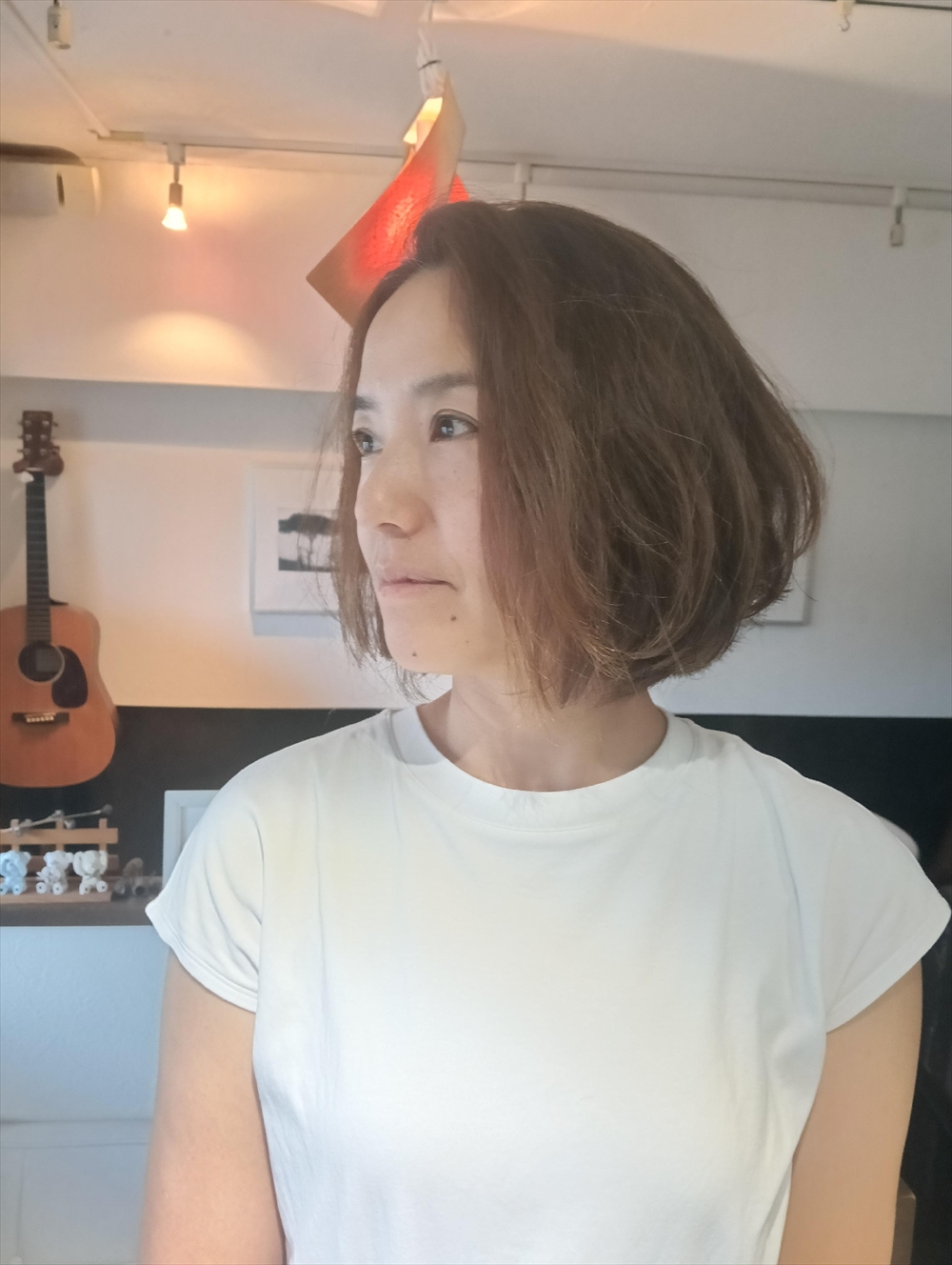 残っているパーマをいかしたボブカット✂️