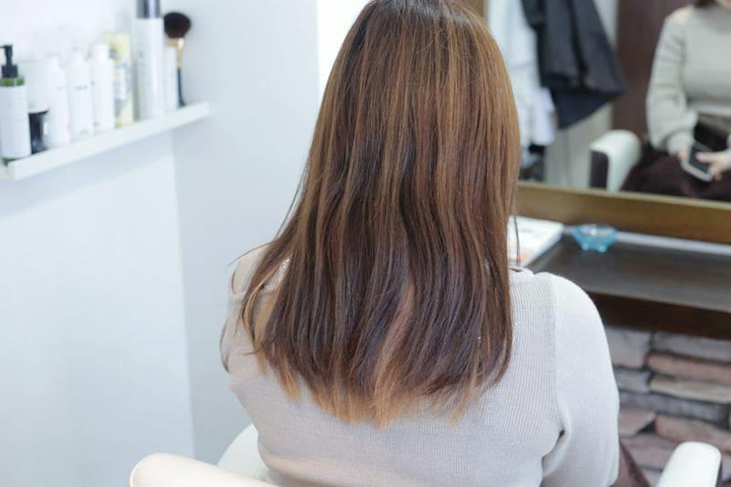 グレージュカラー  成人式の前撮り 大学生のカラー